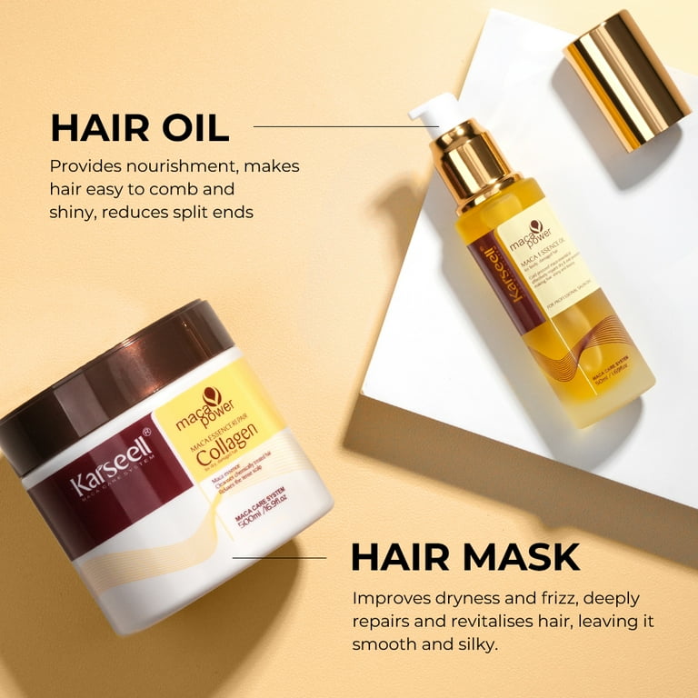 Karseell Collagen Hair Treatment, Deep Repair Hair Mask, Argan Oil