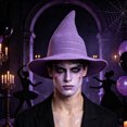 thumbnail image 4 of Halloween Wizard Hat, Cotton Gauze Knitted Witch Hat Adult Pointed Magician Hat for Cosplay, Costume Party, Trick or Treat, Carnival and Dress Up​, 4 of 5