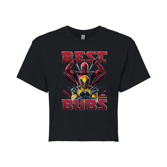 Marvel Deadpool & Wolverine - Best Bubs - Juniors Cropped Graphic T-Shirt