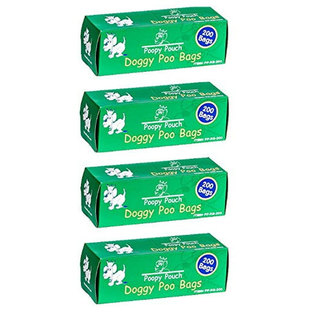 Poopy Pouch PPRB200 Universal Dog Pet Waste Bags, 200/Roll, 4 Rolls