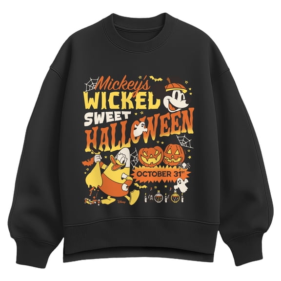 Disney - Mickey's Halloween Oversized Fleece Crew Sweatshirt
