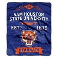 thumbnail image 2 of "NCAA Sam Houston State Bearkats Plush Raschel Throw Blanket, White, 50 x 60", 2 of 2
