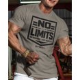 thumbnail image 2 of Gymish No Limits Men’s Workout T-Shirt – Funny Gym Shirt, Lifting Tee, Deadlift Fitness & Bodybuilding Top, 2 of 6