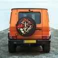 thumbnail image 6 of Salouo Red Mushrooms Print Spare Tire Cover 14-17 inch Spare Tire Protector Universal Tough Tire Wheel Cover for Trailer SUV and Truck-15 inch, 6 of 6