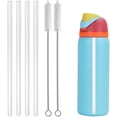 thumbnail image 1 of pajitas de repuesto para Owala de 24 onzas, 32 onzas, reutilizables con cepillo para polvo limpir compatible con botella de agua Owala FreeSip, accesorios de taza para botella de agua Owala de 24, 1 of 3