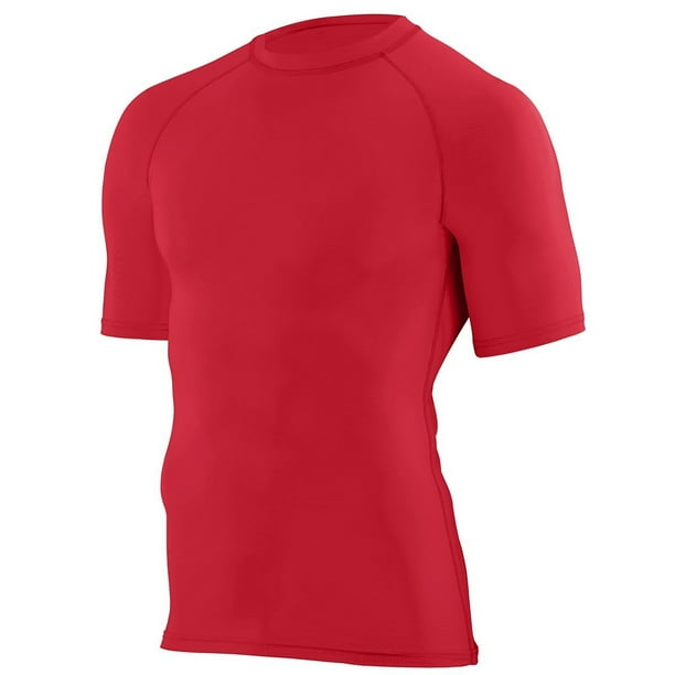 Tee-shirt à Manches Courtes à Compression Hyperforme pour Jeunes L Rouge