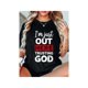 thumbnail image 1 of 100% Cotton I'm Just Out Here Trusting God Christian Religious T-Shirt, 1 of 7