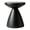 Black, variant on LeisureMod Modern Side Table Lightweight Fiberstone Top 20" Round Accent Table and Hourglass Pedestal Base for Outdoor or Indoor Dune Series in Black