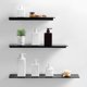thumbnail image 3 of Estante flotante para pared, organizador de espacio de aluminio, estantes de almacenamiento para baño, soporte para colgar cosméticos, estante de almacenamiento, 60 cm, negro, 3 of 5