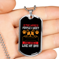 thumbnail image 2 of Plus Je Rencontre de Gens, Plus J'aime Mon Collier en Acier Inoxydable Ou en or 18 Carats, 2 of 8