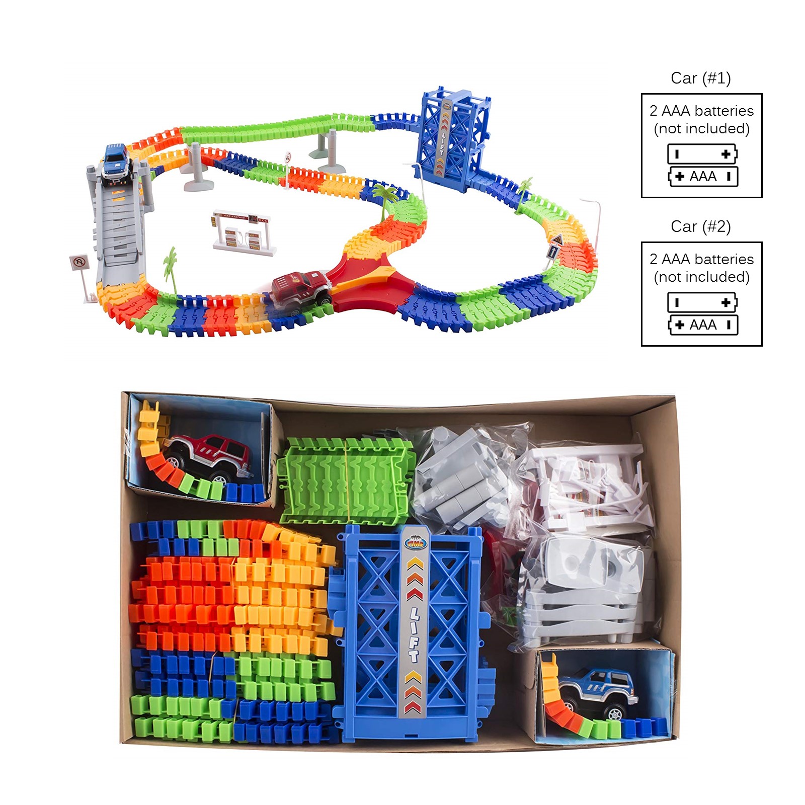 Vokodo - Educational, Twistable, Race Car Track - 240 Pieces & 2 Cars - image 4 of 6
