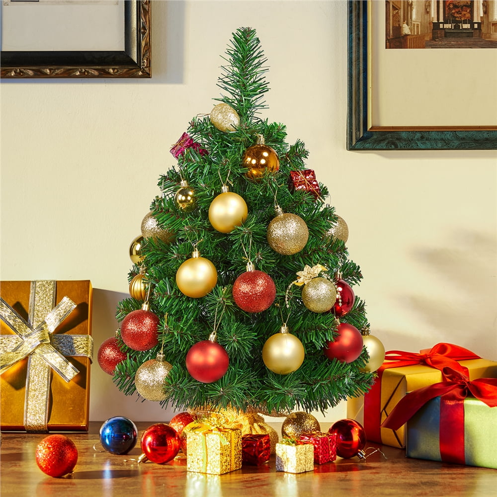 2ft Mini Artificial Christmas Tree Tabletop Holiday Decoration with ...