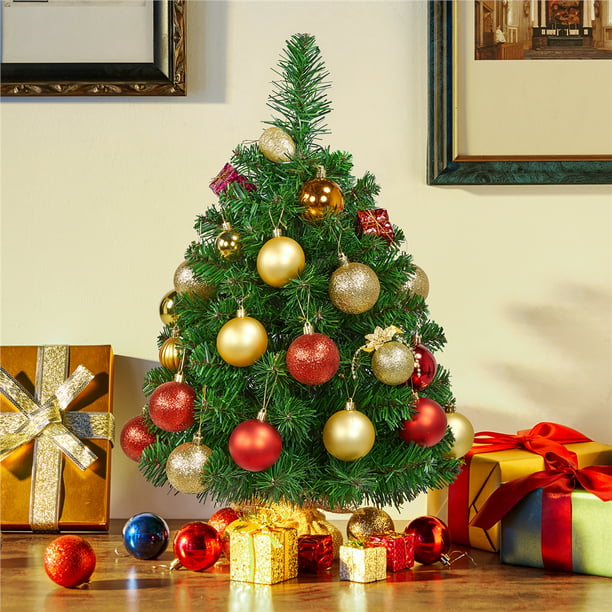 SmileMart 2ft Mini Artificial Christmas Tree Tabletop for Holiday ...