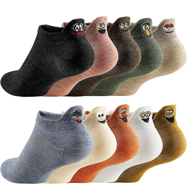 Anti-odor cotton socks with sweat absorption, 10 pairs