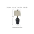 thumbnail image 3 of Signature Design by Ashley Contemporary Evania Table Lamp Indigo, 3 of 5