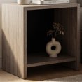 thumbnail image 1 of Mesa Lateral Minimalista Gris Cenizo con Recubrimiento Tacto Madera - LEMICH, 1 of 6
