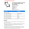 thumbnail image 2 of Front Control Arm Sway Bar Link Tie Rod Kit - Compatible with 2004 - 2008 Chrysler Pacifica 2005 2006 2007, 2 of 2