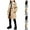 Khaki, variant on ATOGUTA Girls Trench Coat Double Breasted Classic Jacket Spring Fall Outwear Dress Coats With Pockets Size 3T-14 Khaki