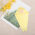 thumbnail image 5 of Unique Bargains 1 Pc Water-absorbent Double Bow Hair Towel for Bathroom Yellow Coral Fleece, 5 of 5