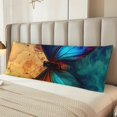 thumbnail image 2 of Naloa Vibrant Rainbow Butterfly A Body Pillow Cover, Pillowcases with Hidden Zipper Breathable Long Pillow Case (Pillows are not included,20x54 inch), 2 of 7