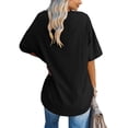 thumbnail image 2 of Poke Queen Print Women Loose Oversized V-Neck Half Sleeve T-Shirt, 2 of 5