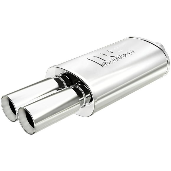 Magnaflow Performance Exhaust Muffler 14815 Single 2-1/4 Inch Center Inlet; Dual 3 Inch Outlets; 14 Inch Body/24 Inch Overall Length