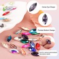thumbnail image 3 of Uxcell 100Pcs Horse Eye Shape Rhinestones Glass Point Back Beads for Jewelry Making Violet, 3 of 5