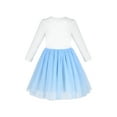 thumbnail image 2 of Girls Dress Blue Rainbow Butterfly Pleated Tulle Casual Long Sleeve 7 Years, 2 of 6