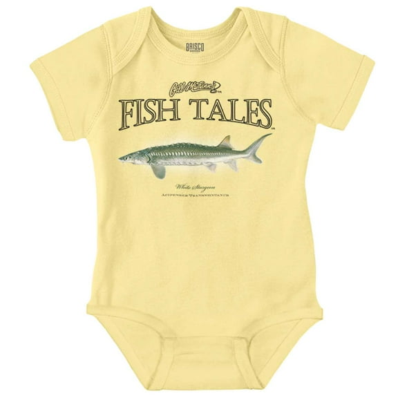 Gill McFinn Sturgeon Fisherman Fisher Romper Boys or Girls Infant Baby Brisco Brands 12M