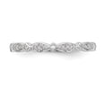 thumbnail image 5 of Auriga Fine Jewelry 14K White Gold 1/15 carat Diamond Complete Wedding Band for Women Size 7, 5 of 6