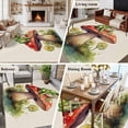 thumbnail image 6 of Mushroom Frogs Large Area Rugs for Bedroom Living Room, Soft Non Slip Carpet Bedside Rug, Spring Floral Green Botanical Rustic Rectangular Floor Cover Kitchen Accent Rug 6'x9' for Dining Room/Office, 6 of 9