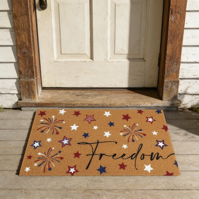 Independence Day Doormat | Absorbent Stain-Resistant Nonslip Rug | Mesh Silicone Backing Bathroom Mat | Dust-Proof Floor Mat for Home Entryway Indoor Outdoor Use