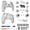Clear Black, variant on eXtremeRate Luna Redesigned Full Set Housing Shell Buttons Touchpad Cover Clear Replacement Top Bottom Cover Case for ps5 Controller BDM-030/040