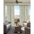 thumbnail image 4 of Yellow Pastoral Flower Blackout Curtains 72 Inches Long, Farmhouse Floral 2 Panels, Thermal Insulated Room Darkening Drapes with Grommets, 52W x 72L Each Panel, 4 of 9
