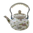 thumbnail image 1 of Hervidor de té de esmalte 25L Teakettle Retro Diseño Retro Gran capacidad Portilla de agua de Stovetop Portable para acampar Fiesta de la fiesta del, 1 of 9