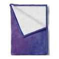 thumbnail image 2 of Indigo Soft Flannel Fleece Throw Blanket, Abstract Modern Geometrical Design with Wavy Ombre Detail Image Artwork, Cozy Plush for Indoor and Outdoor Use, 70" x 90", Purple and Dark Blue, by Ambesonne, 2 of 5