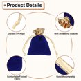 thumbnail image 4 of 20pcs Flocked Cloth Drawstring Bag 2.8 x 3.5 Inch Jewelry Flocked Pouches Gift Bags for Wedding Party Favor Candy Jewelry Packaging Organizing Storage, Gold Blue, 4 of 7