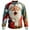 001 Red, variant on Cute Cartoon Santa Claus Shirt for Men Vintage Christmas Shirt Long Sleeve Button Down Turndown Collar Blouse