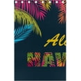 thumbnail image 4 of Coolnut Palm Leaves and Aloha Hawaii Thermal Insulated Blackout Grommet Printed Window Curtain - 84x55 in - 100% Polyester 2 Panels, Stitchingstyles, 4 of 6