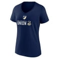 thumbnail image 2 of Women's Navy Philadelphia Union Shielded Logo V-Neck T-Shirt, 2 of 3