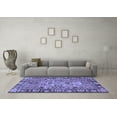 thumbnail image 3 of Ahgly Company Indoor Square Abstract Blue Modern Area Rugs, 3' Square, 3 of 4