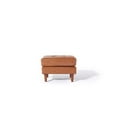 thumbnail image 2 of Crafters and Weavers Cosmic Contemporary Faux Leather Ottoman/Footstool in Brown, 2 of 2
