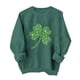 thumbnail image 1 of Tops de Cuello Redondo para las Mujeres Día de San Patricio Impreso Suéter de Manga Larga, Acogedor Suéter Casual de Invierno, 1 of 6