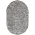 thumbnail image 6 of Unique Loom Davos Shag Collection Area Rug - Solid (3' 1" x 5' 3" Oval Sterling), 6 of 7