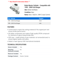 thumbnail image 2 of Brake Master Cylinder - Compatible with 1998 - 2000 Ford Ranger 1999, 2 of 2