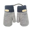 thumbnail image 4 of Bmisegm Kids Gloves Mittens Detachable Lanyard Double Layer Thermal Knitted Leather Patch Boys Girls Grey, 4 of 4