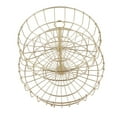 thumbnail image 3 of Verdant Touch Household Storage Shelf 2 Tier Fruit Basket Iron Round Golden Nordic Household Snack Storage Tray for Party Desktop Kitchen, 3 of 8