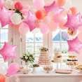 thumbnail image 3 of Kit 60 Globos Estrella Decoracion De Cumpleaño Fiesta Xtellar rosa, 3 of 3