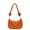 Orange, variant on Fashion Women's PU Leather Single Shoulder Bag with Twist Rope Strap & Gold Chain Accent, Compact Zip Closure Handbag for Daily Commute, Party, Evening Out