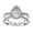 White Gold, variant on Teardrop Halo Solitaire Engagement Ring for Women Center 9x6mm Pear and Round Lab Created Moissanite Split Shank Wedding Anniversary Ring in 14K White Gold Plated 925 Sterling Silver Size-9.5